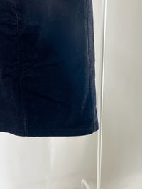 2500006Black Corduroy Straight Skirt