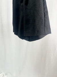 250121Elegant Belted Black Shorts