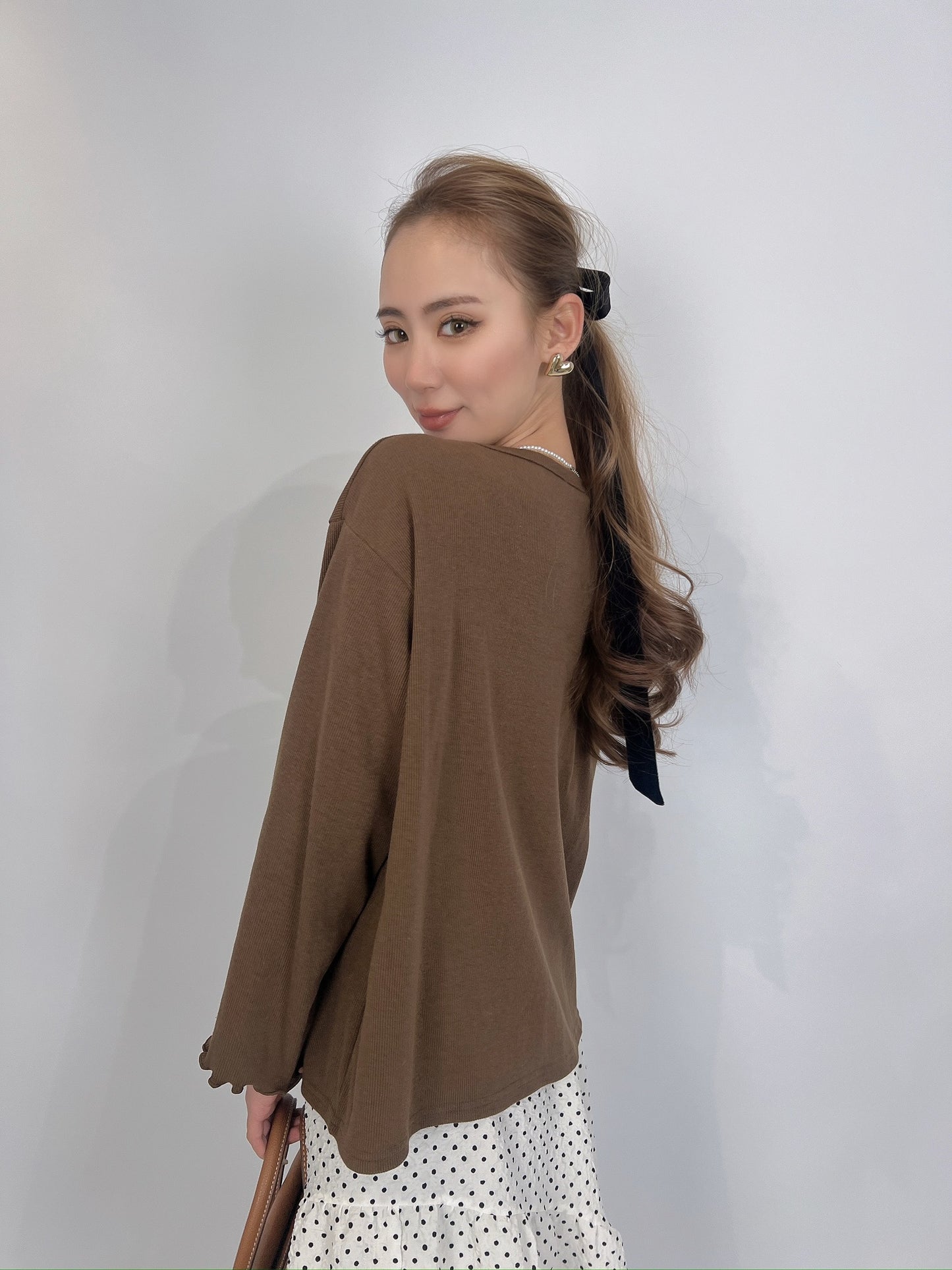 Velour Long Ribbon Hair Tie