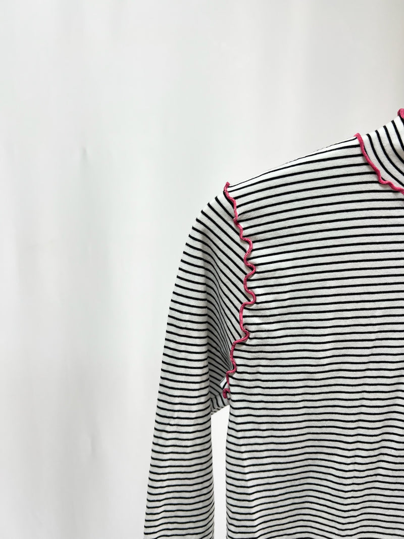 (5月)25030Playful Line Frill Tops