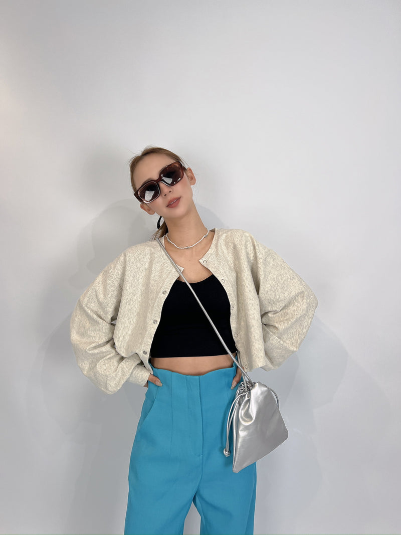 Light Blue High-Waisted Straight Pants