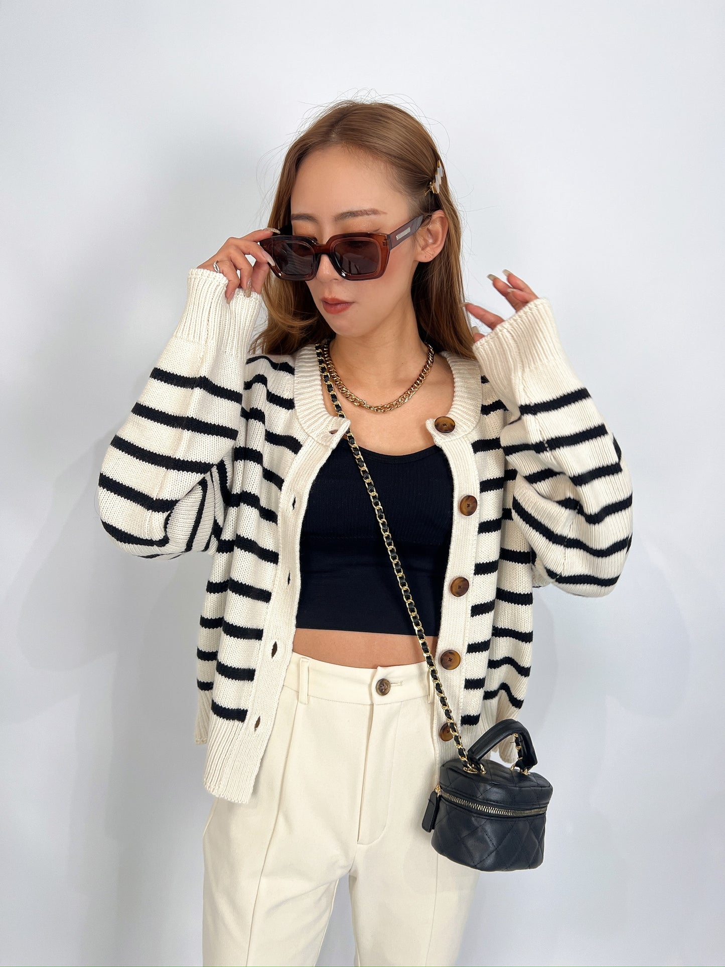 Ivory Flared Hem Pants