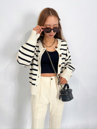 Ivory Flared Hem Pants