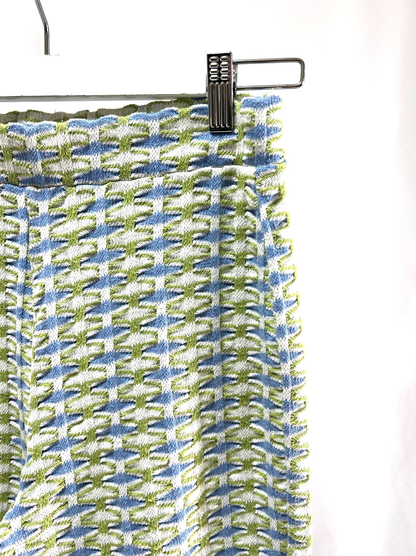 2501215Colorful Green and Blue Patterned Long Pants