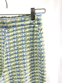 2501215Colorful Green and Blue Patterned Long Pants