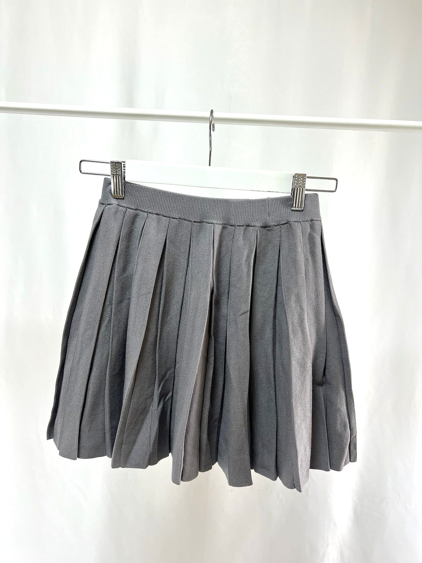 25000019Gray Pleated Mini Skirt – Neat & Playful