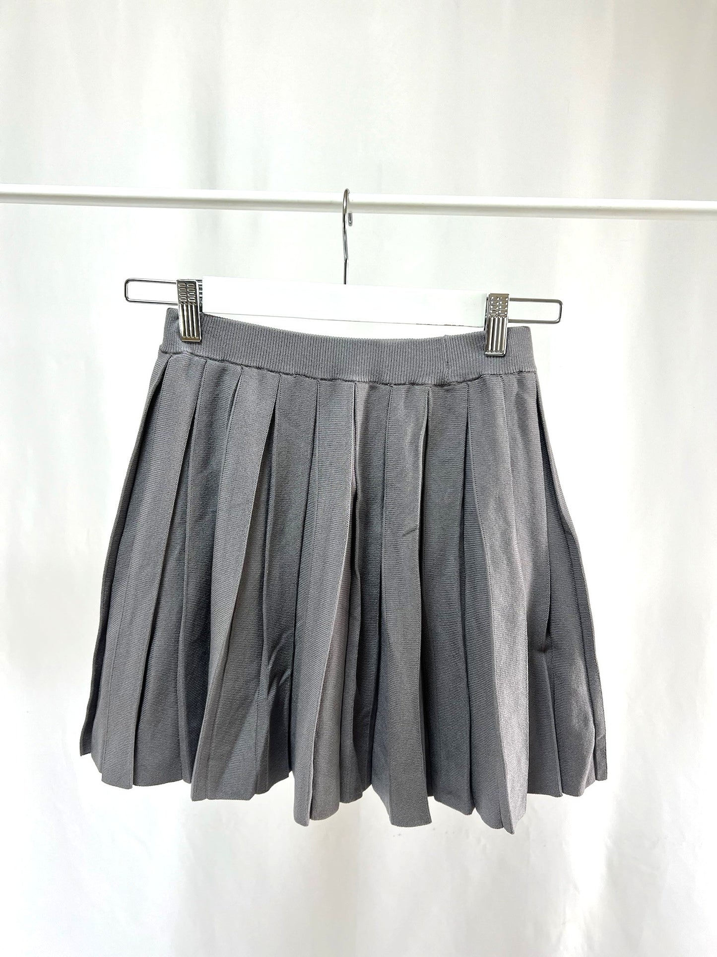 25000019Gray Pleated Mini Skirt – Neat & Playful