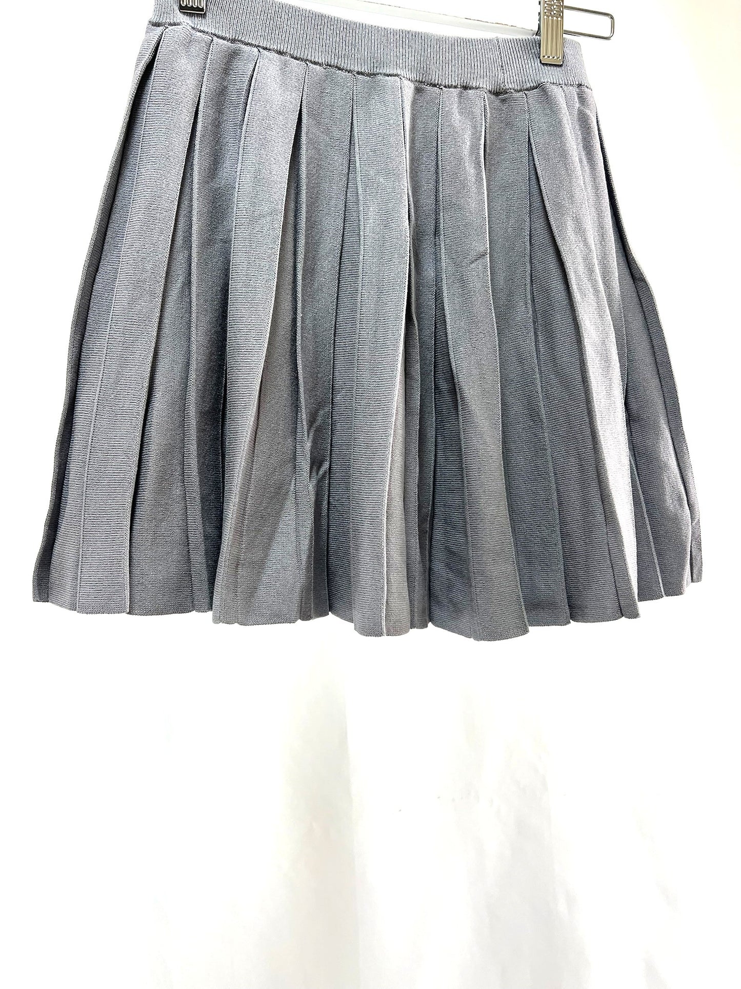 25000019Gray Pleated Mini Skirt – Neat & Playful