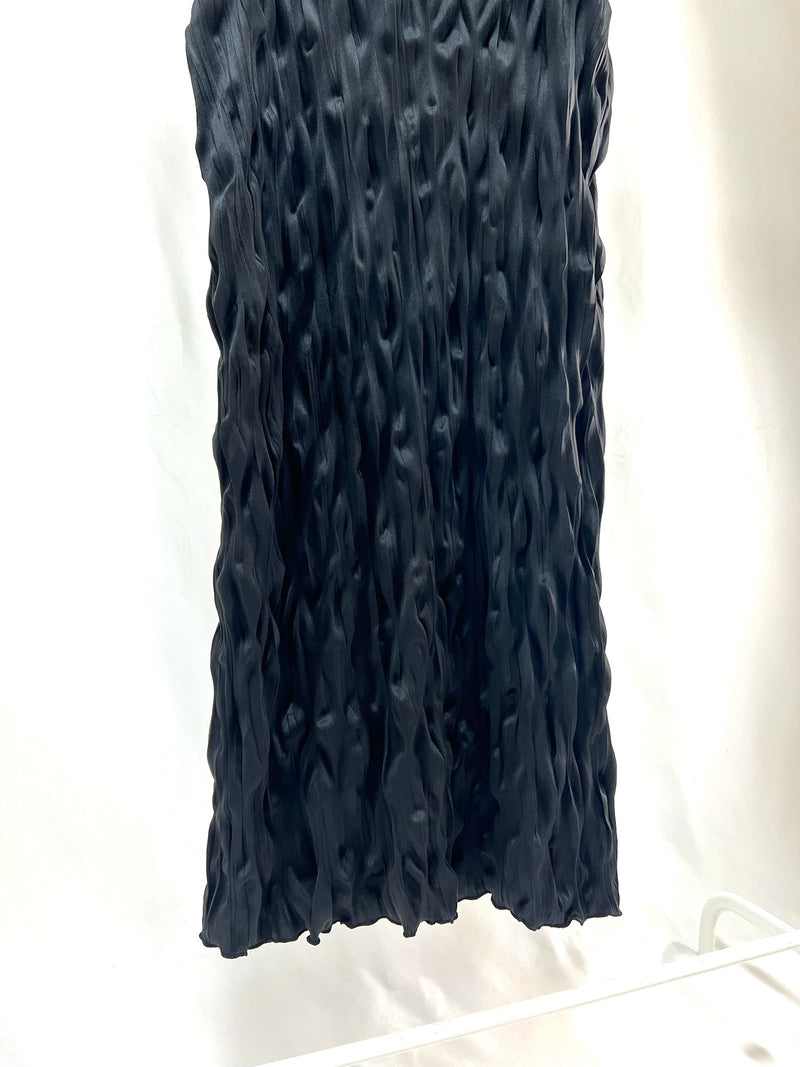 25005Black Camisole Dress with Design Detail