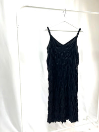 25005Black Camisole Dress with Design Detail