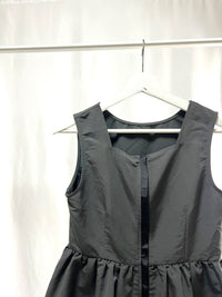 25025Dark Gray Front Zip Tank Dress