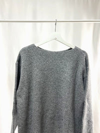 25008Gray Basic Knit Top