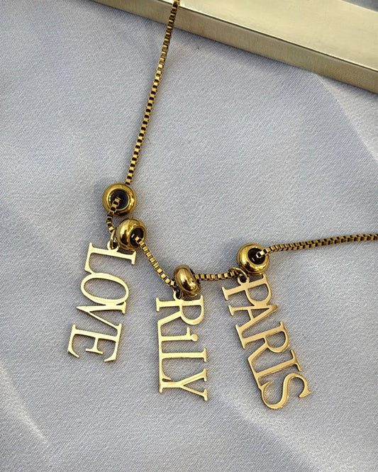 Original Gold Letter Necklace – Customizable