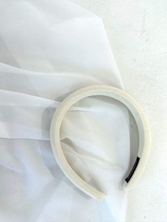 White Puff Headband