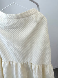 Textured Flared Skirt – Ivory Cream