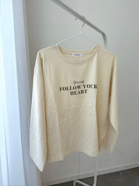 Beige Long-Sleeve Logo Tee
