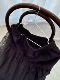 Black Sheer Layered Skirt – Flowy & Light Volume