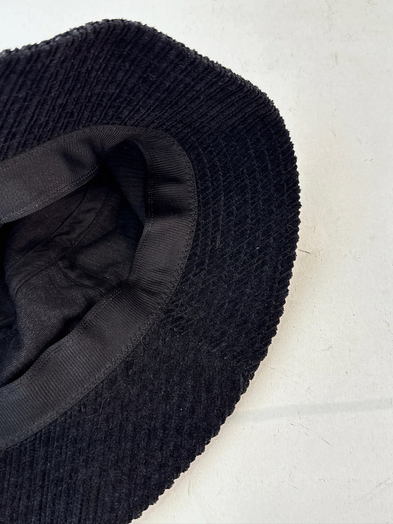 Black Suede Bucket Hat