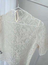 Lace Sheer Top – Floral See-Through Long Sleeve