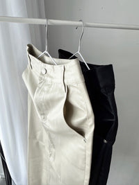 25000022Black Faux Leather Pencil Skirt