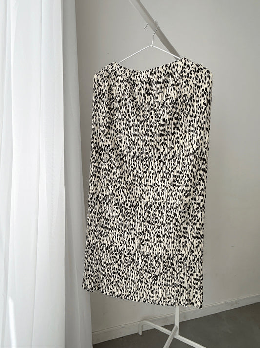 Leopard Print Skirt with Elastic Waist