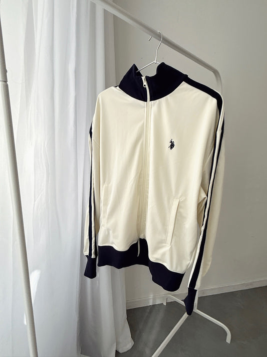 POLO Logo Two-Tone Zip-Up Jacket