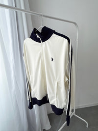 POLO Logo Two-Tone Zip-Up Jacket