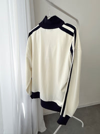 POLO Logo Two-Tone Zip-Up Jacket