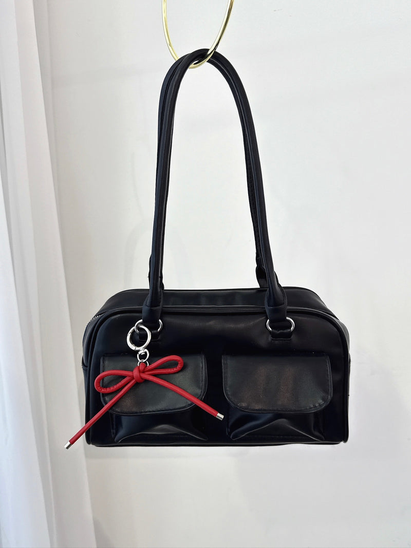 Red Ribbon Keychain – Cute Charm Accessory