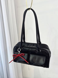Red Ribbon Keychain – Cute Charm Accessory