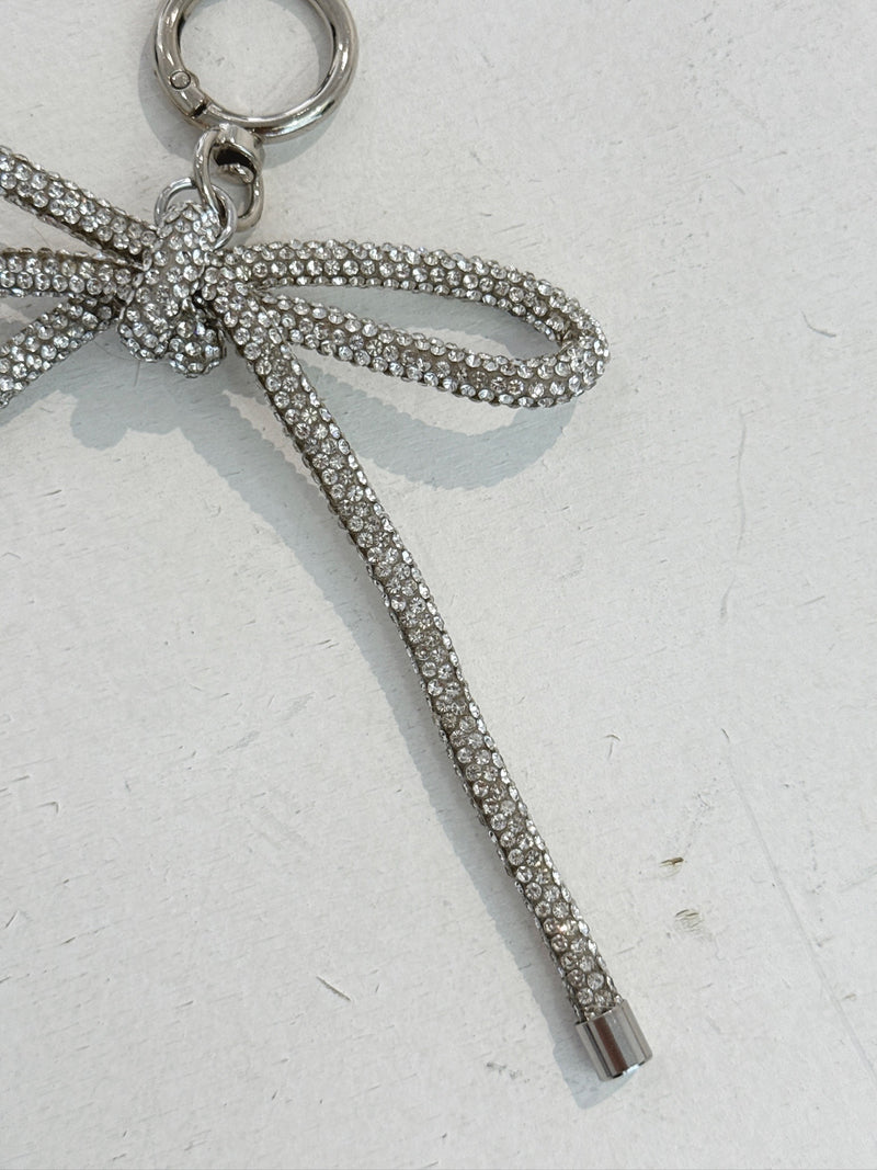 Silver Ribbon Keychain – Chic Accent Charm