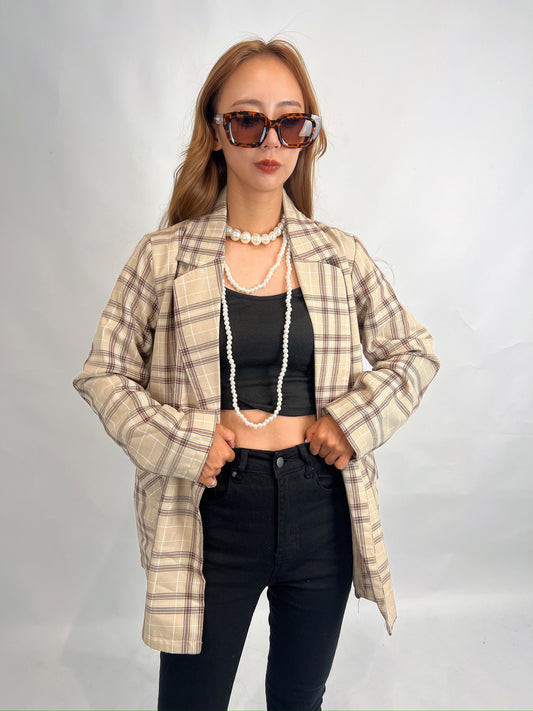 Plaid Tailored Jacket