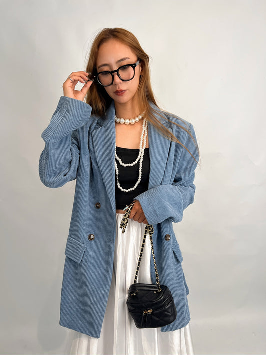 Blue Corduroy Blazer