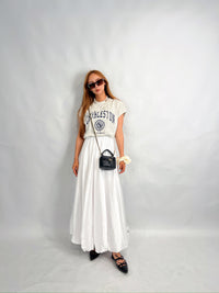 Balloon Maxi Skirt – White