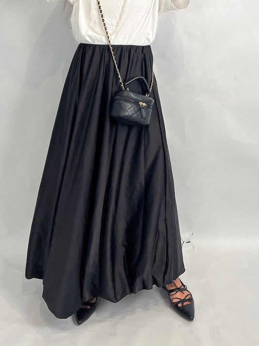 Balloon Maxi Skirt – Black