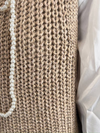 Beige Knit Vest