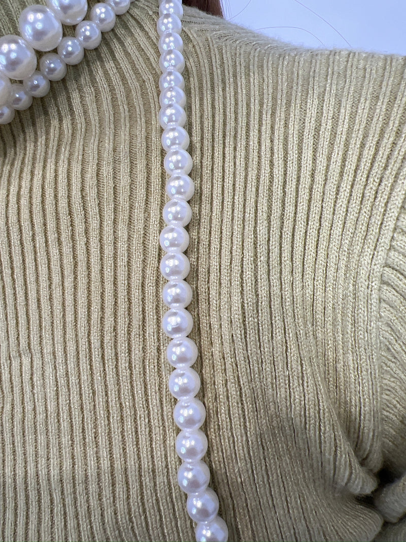 Yellow Ribbed Knit Top