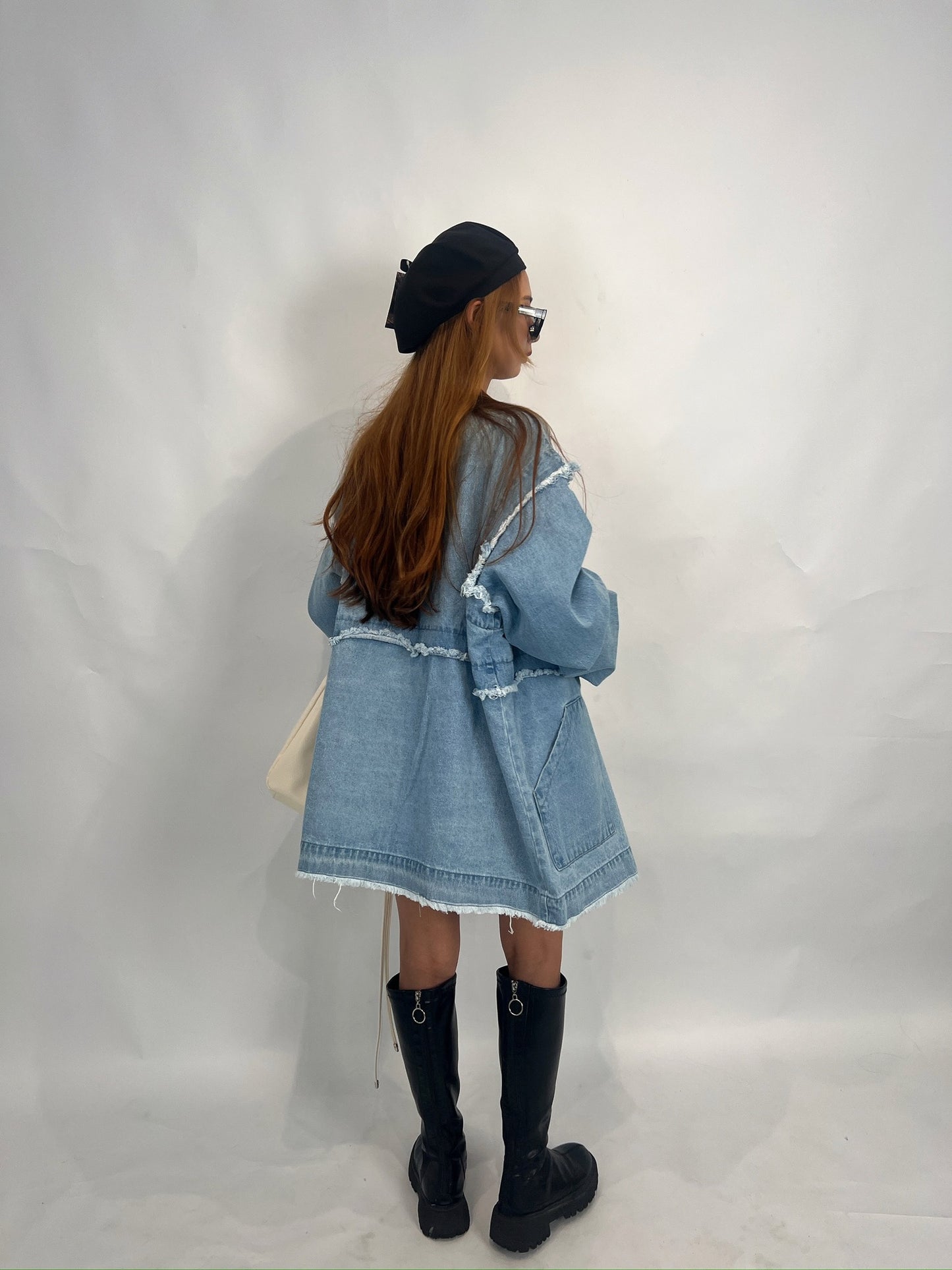 Frayed Light Denim Jacket