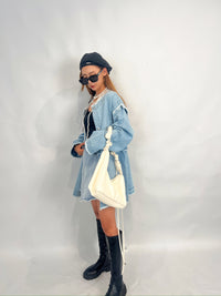 Frayed Light Denim Jacket