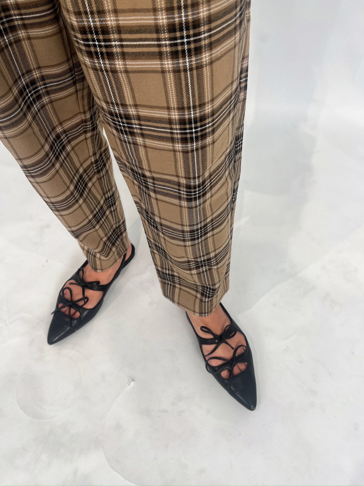 Black Ribbon Slingback Flats
