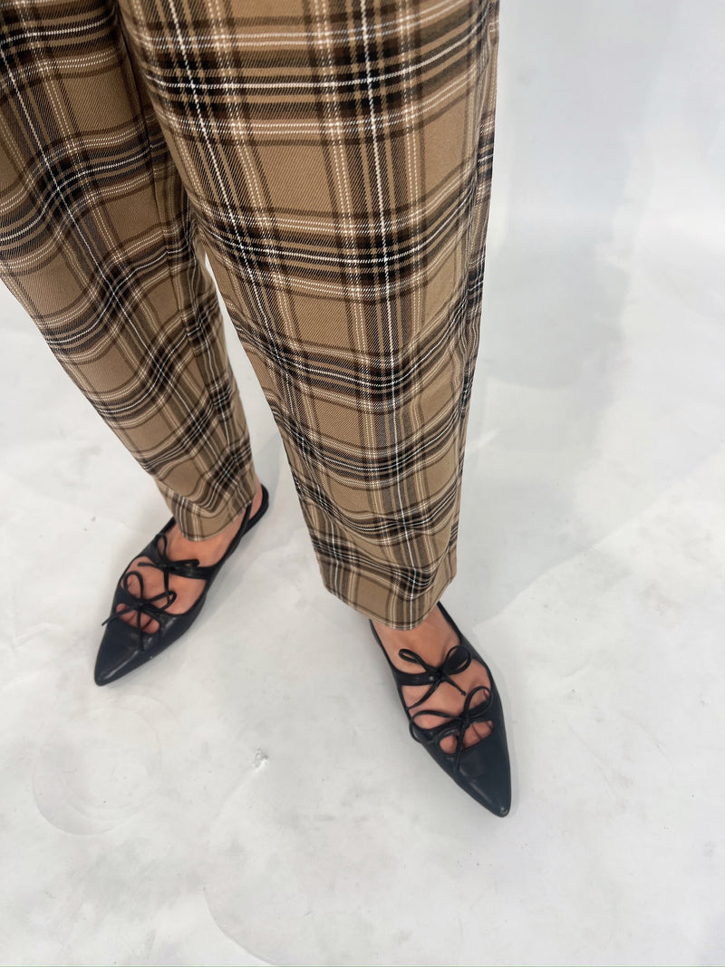 Black Ribbon Slingback Flats