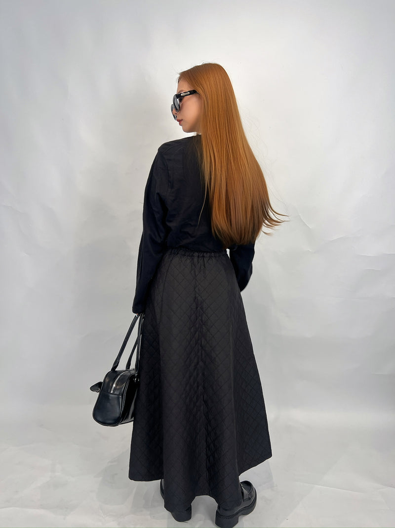 25064Black Long-Sleeve Vintage Rock Tee