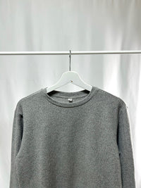 25024Gray Knit Sweat Top