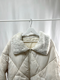 Quilted Jacket with Faux Shearling Collar