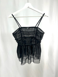 25022Black Tulle Camisole Top