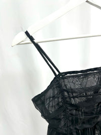 25022Black Tulle Camisole Top