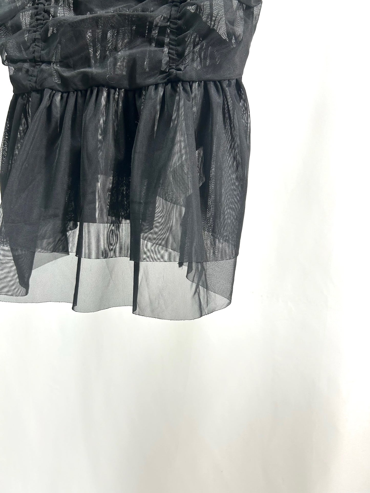 25022Black Tulle Camisole Top