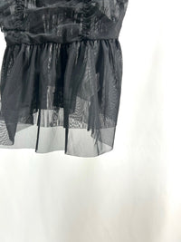 25022Black Tulle Camisole Top