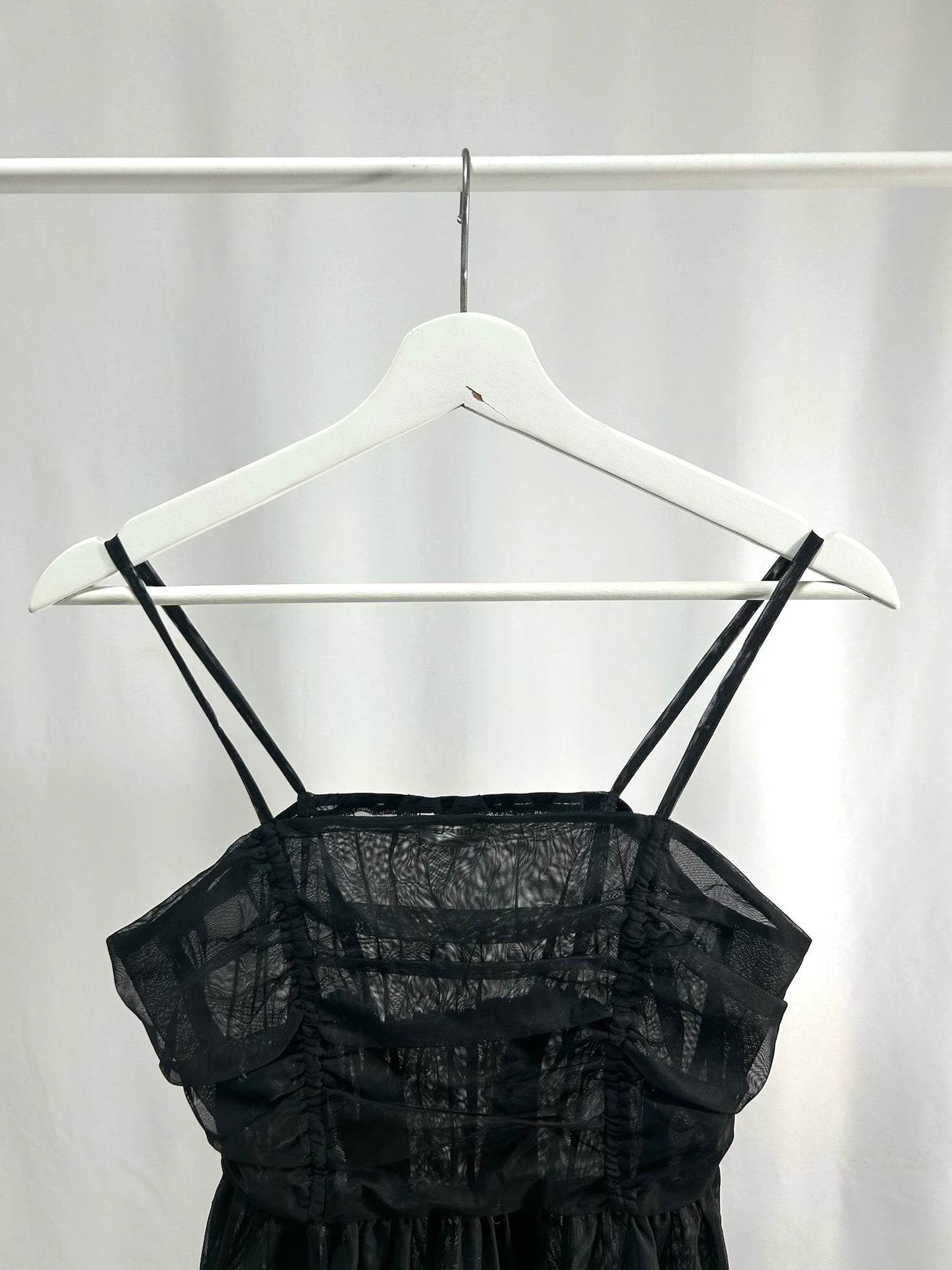 25022Black Tulle Camisole Top