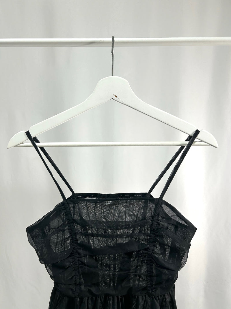 25022Black Tulle Camisole Top